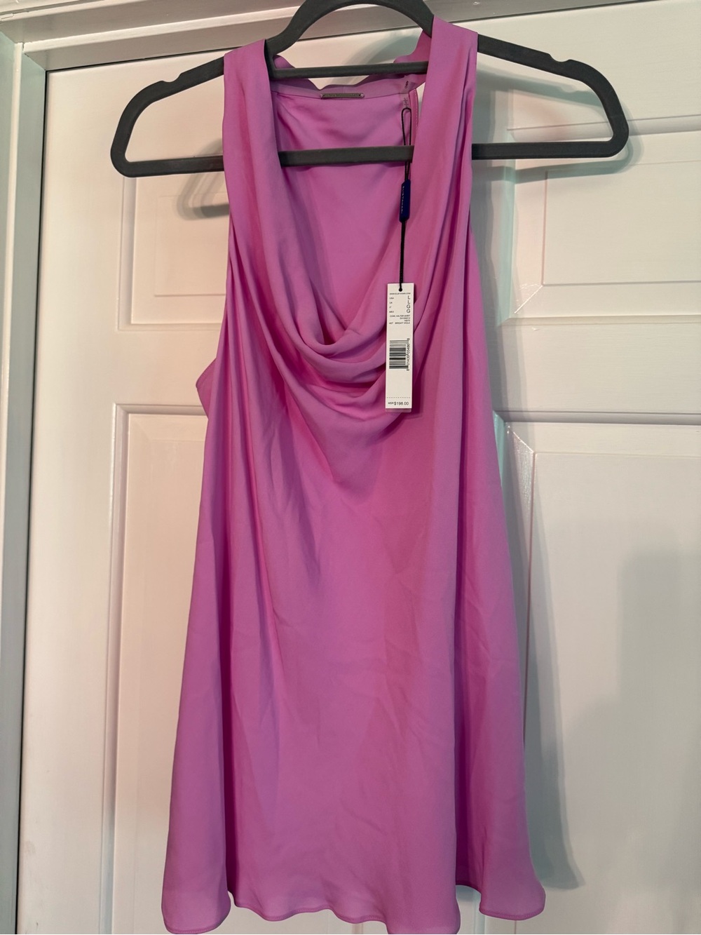 Elie Tahari Lilac Cowl-Neck Mini Dress